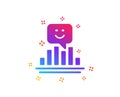 Smile chart icon. Positive feedback rating sign. Vector