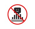 Smile chart icon. Positive feedback rating sign. Vector