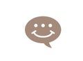 Smile Chat icon communication symbol and customer service for logo design