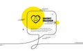 Smile chat icon. Happy emoticon sign. Heart speech bubble. Vector