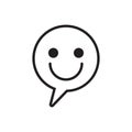 Smile chat icon a simple vector