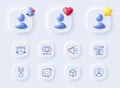 Smile chat, Professional and Online question line icons. For web app, printing. Vector