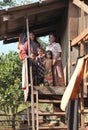 Smile children in Cambodia ethnic minority Bunong poor village