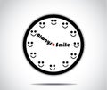 Smile clock with hours replaced by a smile Royalty Free Stock Photo