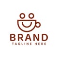 smile coffee logo design