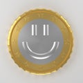 Smile coin 3d rendering