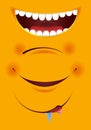 Smile constructor cartoon emoticon emoji yellow smiles mouth vector icons set