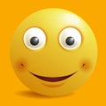 Smile constructor cartoon smiley emoticon emoji yellow smiles vector icon flat design