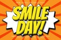 Smile Day editable text effect emboss comic style Royalty Free Stock Photo