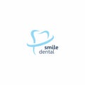 Smile Dental Logo With Blue Color