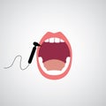 Smile dental vector icon Royalty Free Stock Photo