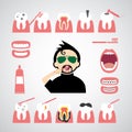 Smile dental vector icon Royalty Free Stock Photo