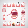 Smile dental vector icon Royalty Free Stock Photo