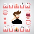 Smile dental vector icon Royalty Free Stock Photo