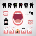Smile dental vector icon Royalty Free Stock Photo