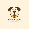 Smile Dog Face Logo. dog head cartoon. Vector illustration silhouette Royalty Free Stock Photo
