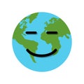 Smile Earth globe character Royalty Free Stock Photo