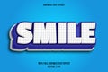 Smile editable text effect comic style