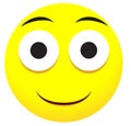 Smile emoji face icon with open mouth Royalty Free Stock Photo