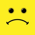 smile emoticon on yellow background Royalty Free Stock Photo