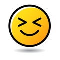 Smile face emoticon emoji icon Royalty Free Stock Photo