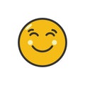 Smile face emoticon icon isolated vector illustration Royalty Free Stock Photo