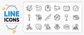 Smile face, Payment card and Calendar line icons. For web app. Vector