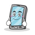 Smile face smartphone cartoon character