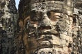 Smile face stone at bayon temple Royalty Free Stock Photo