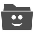 Smile Folder Flat Icon