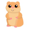 Smile hamster icon, cartoon style