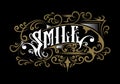 SMILE hand lettering custom design