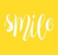 Smile hand written lettering card