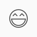 Smile icon, laugh, happy, funny, beam