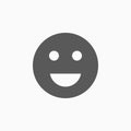 Smile icon, laugh, happy, funny, beam