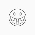 Smile icon, laugh, happy, funny, beam