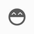 Smile icon, laugh, happy, funny, beam