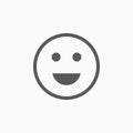 Smile icon, laugh, happy, funny, beam