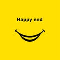 Smile icon. Happy end. Vector illustration. EPS 10