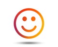 Smile icon. Happy face symbol.