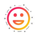 Smile icon. Happy face symbol. Vector Royalty Free Stock Photo