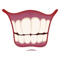 Smile icon, happy image of mouth with healthy teeth