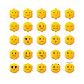 Smile Icon Set with Different Face. Vector Royalty Free Stock Photo