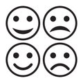 Smile icon set vector