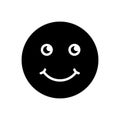 Black solid icon for Smile, jest and emotion