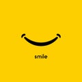 Smile icon vector graphic design symbol or logo