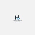 Smile and letter H logo monogram letter modern vector Royalty Free Stock Photo