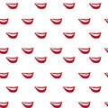 Smile lips pattern seamless