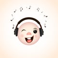 Smile listening music