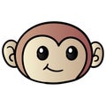 Smile little money head. carton emoticon. doodle icon drawing